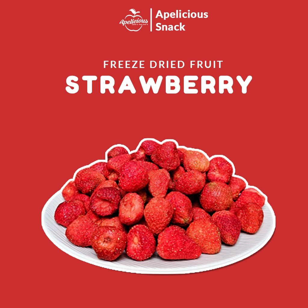 

TERLARIS APELICIOUS Freeze Dried Strawberry / Keripik Buah Kering - cemilan, snack