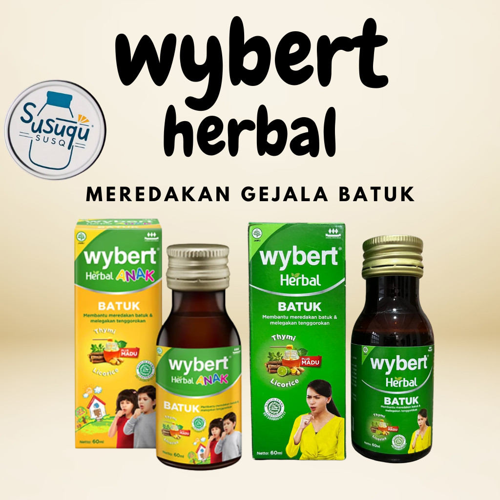 Wybert Herbal Batuk Sirup Anak Dan Dewasa Aman Untuk Ibu Hamil 60ml Susuqu Susuqu