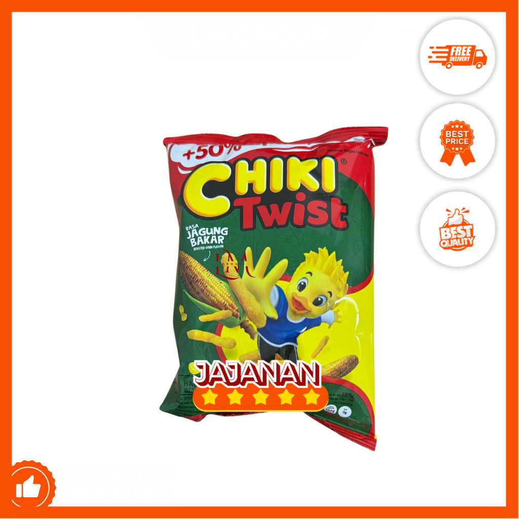

[SERBA 2000] Chiki Twist Rasa Jagung Bakar 1 pcs 22.5gr Jajanan Termurah