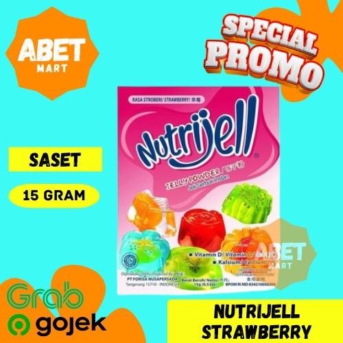 

Nutrijell Strawberry 15Gr 1 Saset - 15 Gr Gram Nutrijel Nutrij jell Jelly Stroberi Sachet Kemasan Bungkus Bks Pak Dus Pcs Puding Pink