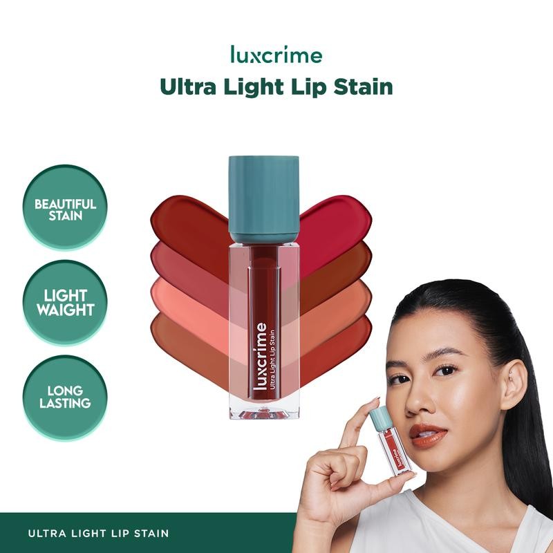

Luxcrime Ultra Light Lip Stain - Liptint Waterproof Anti Kering & Anti Transfer Long Lasting Tahan 16 Jam