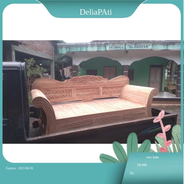 kursi bale bale risban termurah dari kayu jati model madura termurah ukir ukiran kembangan gebyog ja