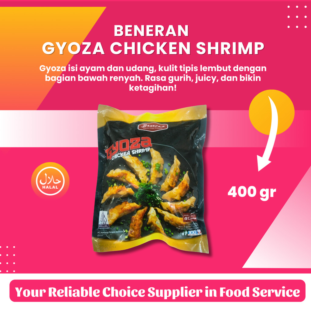 

Beneran Gyoza Chicken Shrimp Beneran Gyoza Chicken Shrimp 400 gr