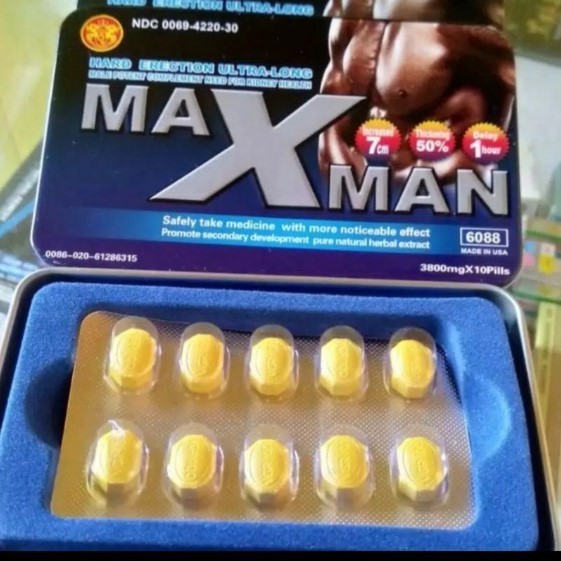 100% ORIGINAL MAX MAN ASLI ORIGINAL ISI 10 BUTIR SUPLEMEN OBAT HERBAL KUAT PENAMBAH STAMINA PRIA SEJ