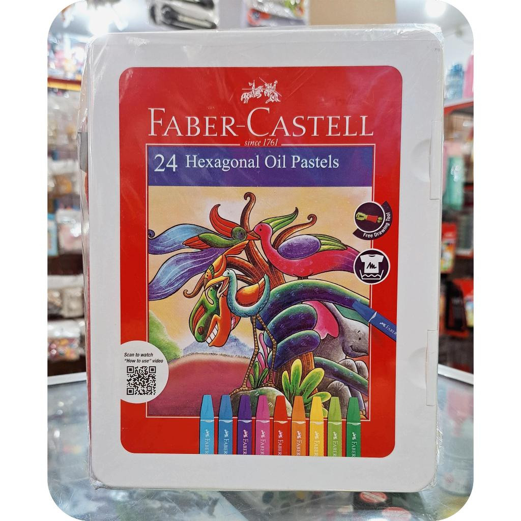 

Hexagonal Oil Pastel 24 Warna / Crayon Krayon Faber Castell 24 Warna