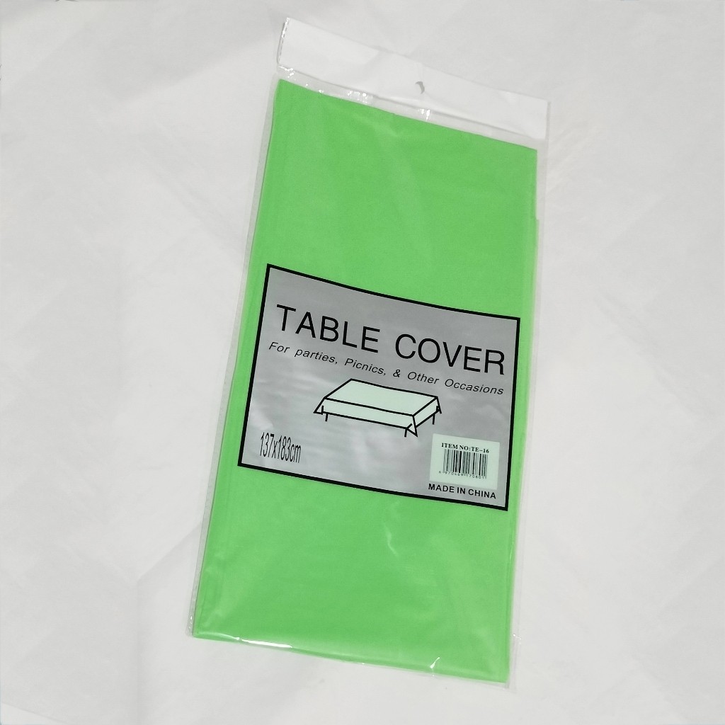 Taplak Meja Plastik / Pesta Ulang Tahun Polos Hijau