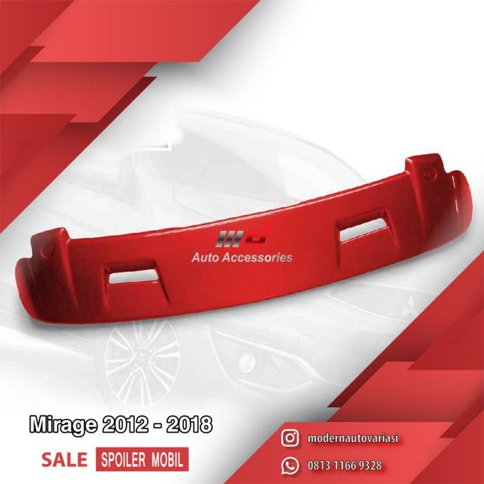 Spoiler Mitsubishi Mirage Plastik Rear Spoiler ABS