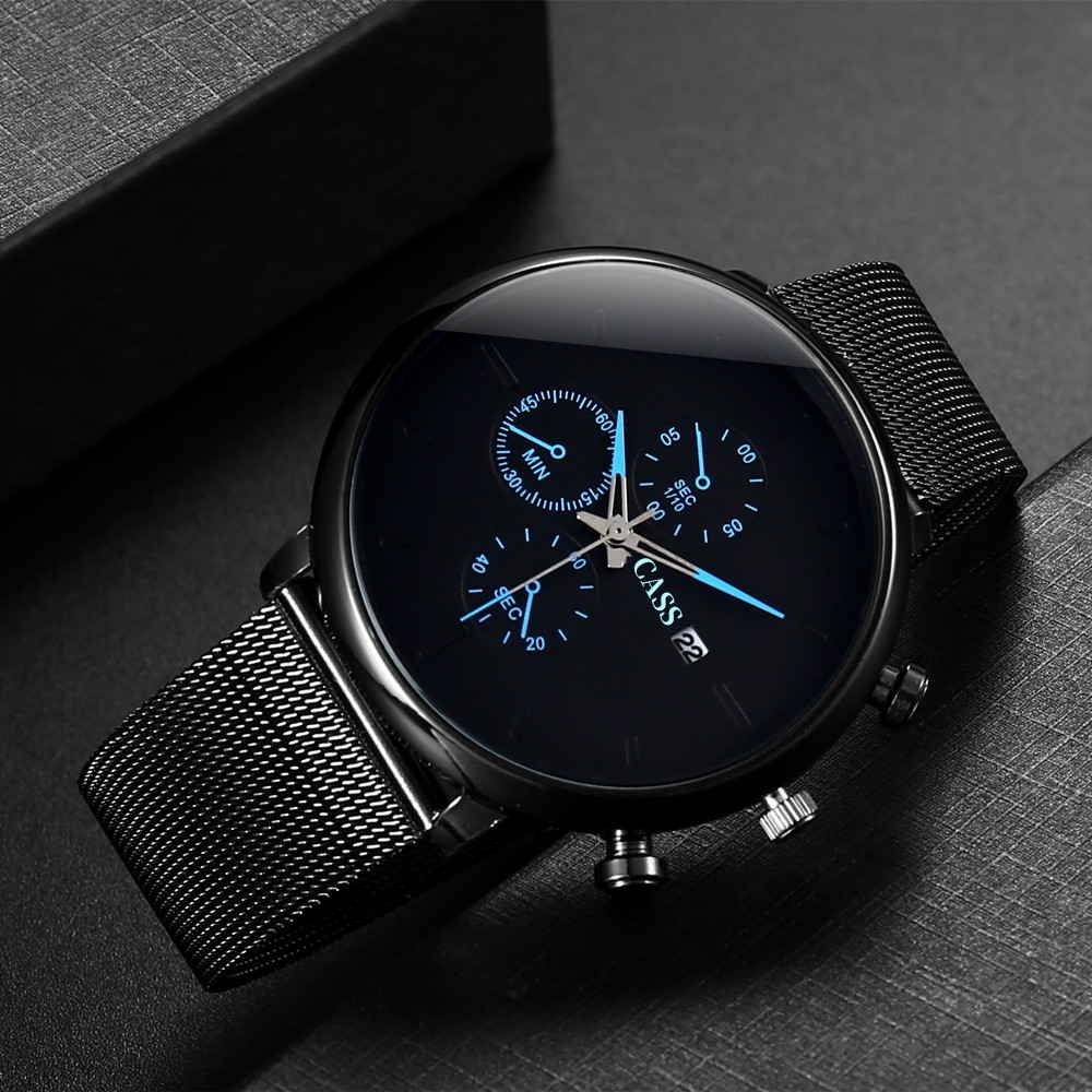 Jam Tangan Pria Murah Jam Tangan Pria Kulit Ultra Tipis Dengan Temperamen Modis, Jam Tangan Kuarsa