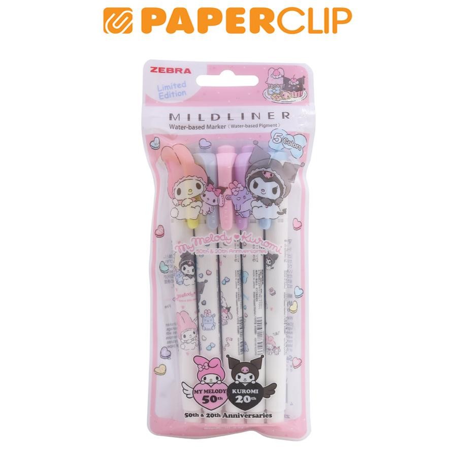 

HIGHLIGHTER ZEBRA MILDLINER MY MELODY KUROMI SET 5