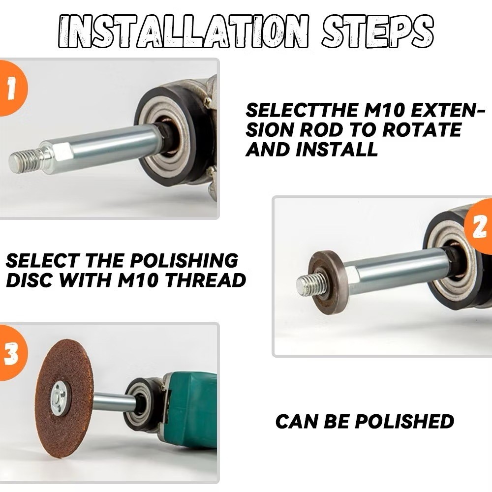 (Gd) pemanjang as gerinda adaptor adapter konektor sambungan ekstensi as gerinda penambah panjang as
