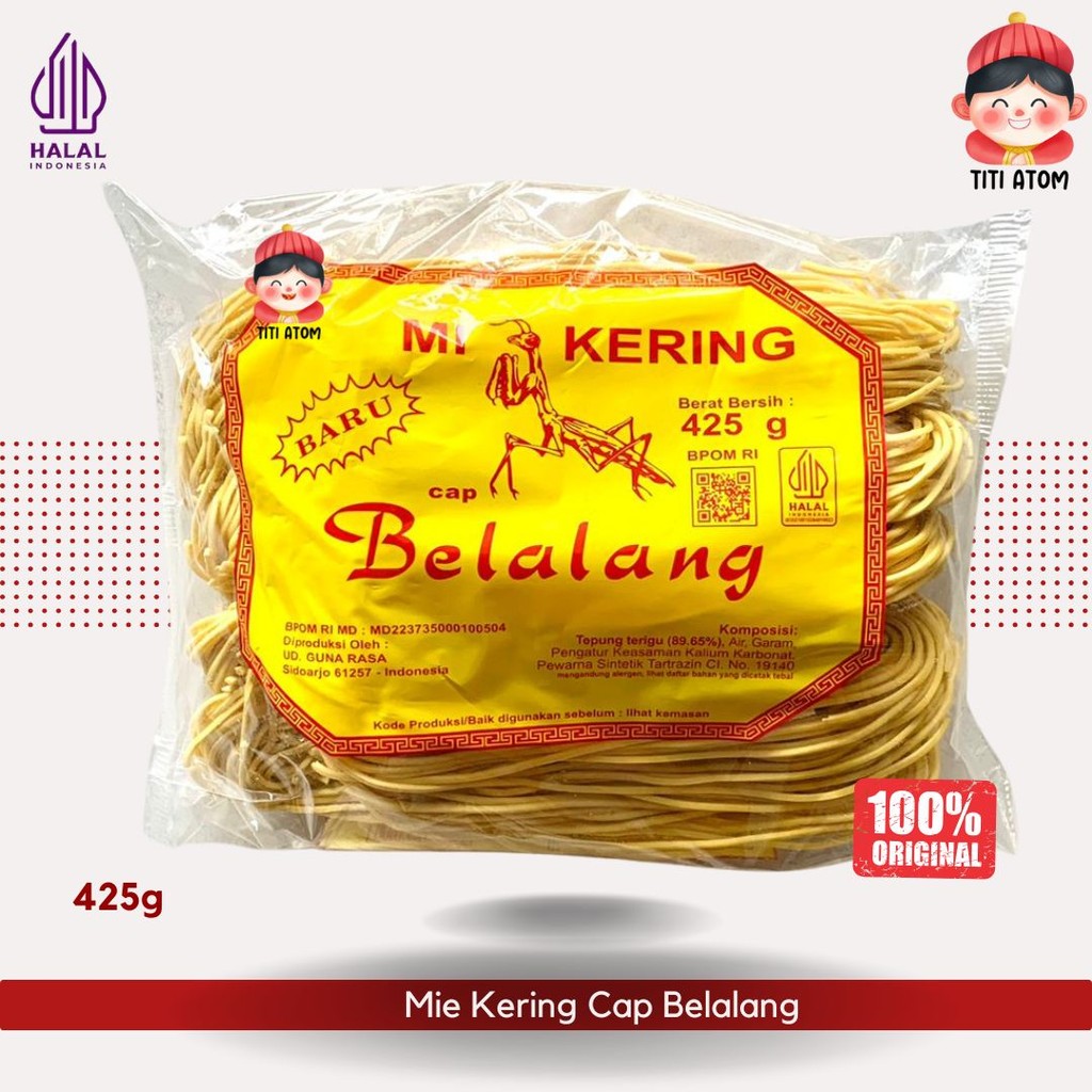 

Mie Kering Istimewa Goreng Kuah Cap Belalang 425g