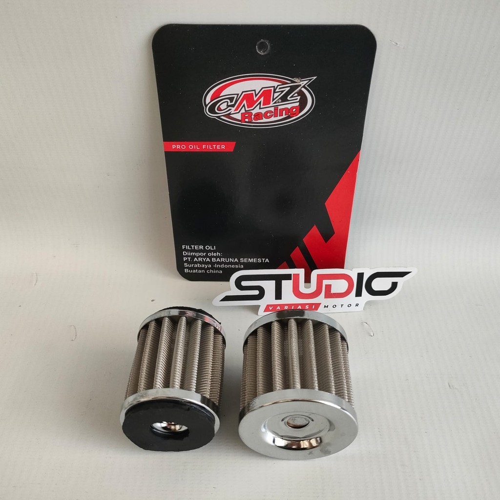 FILTER OLI CMZ - Filter Saringan Oli Stainless Filter Oli Racing Jupiter Z1 Mx Vega Zr Vixion Xabre 