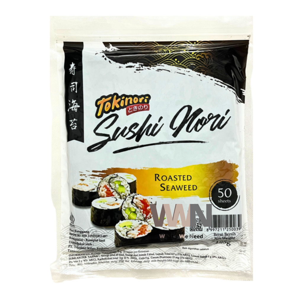 

Tokinori Sushi Nori Seaweed Rumput Laut 50 Sheets / 80PCS - Sushi Roasted Rumput Laut Halal MUI