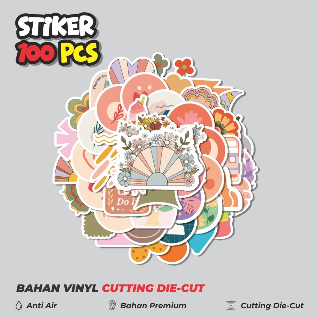 

Terbaru! 50 pcs Sticker Aesthetic Pastel Lucu Dekorasi Lucu Kreatif untuk Notebook, Skateboard, HP