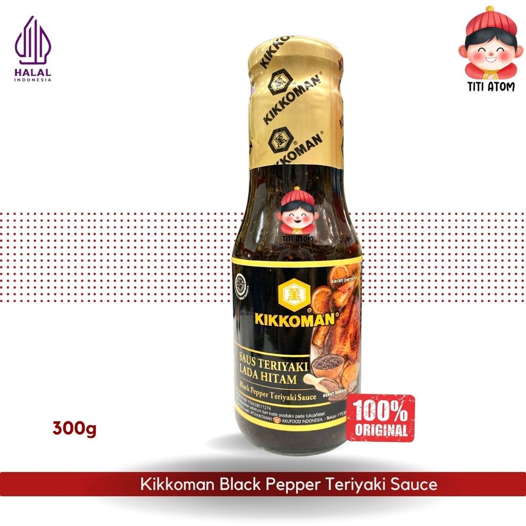 

Kikkoman Black Pepper Teriyaki Sauce Saus Teriyaki Lada Hitam 300g