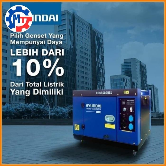 Genset Generator Silent Diesel HYUNDAI HDG 6500DSL