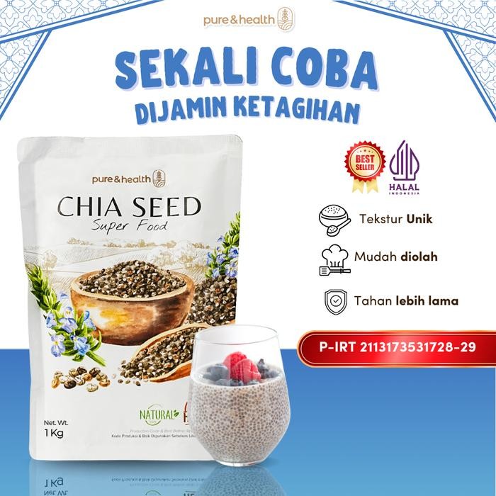 

Biji Chia Seed 1 Kg Organik Black Chiaseed Original Natural Super Food