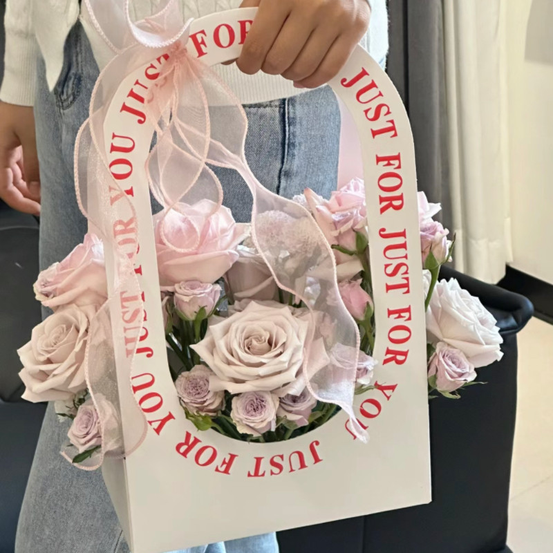 

Box Bouquet Bunga Mother's Day Flower Box Tenteng Bouquet Packaging Box Wrapping Paper Bag Gift