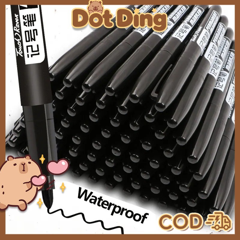 

[DOTDING] Spidol Permanen Ujung Halus Serat 1,5 Mm Cepat Kering Tahan Air DIY Grafiti Tinta Hitam/Biru/Merah Pena Warna untuk Alat Tulis Kantor Sekolah Perlengkapan Menggambar Q035