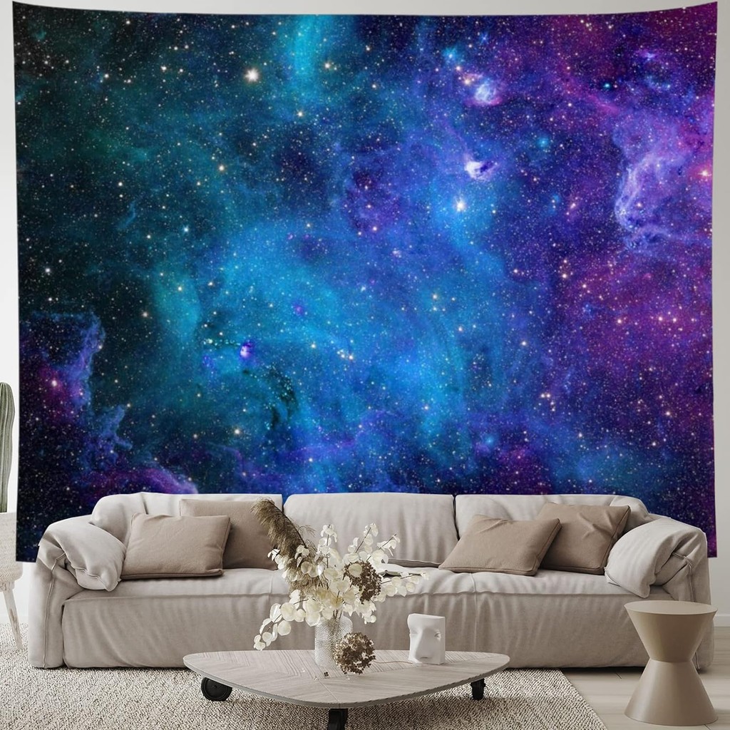 1 Galaxy Tapestry Blue Starry Sky Tapestry Universe Space Tapestry Wall Hanging Psychedelic Tapestry