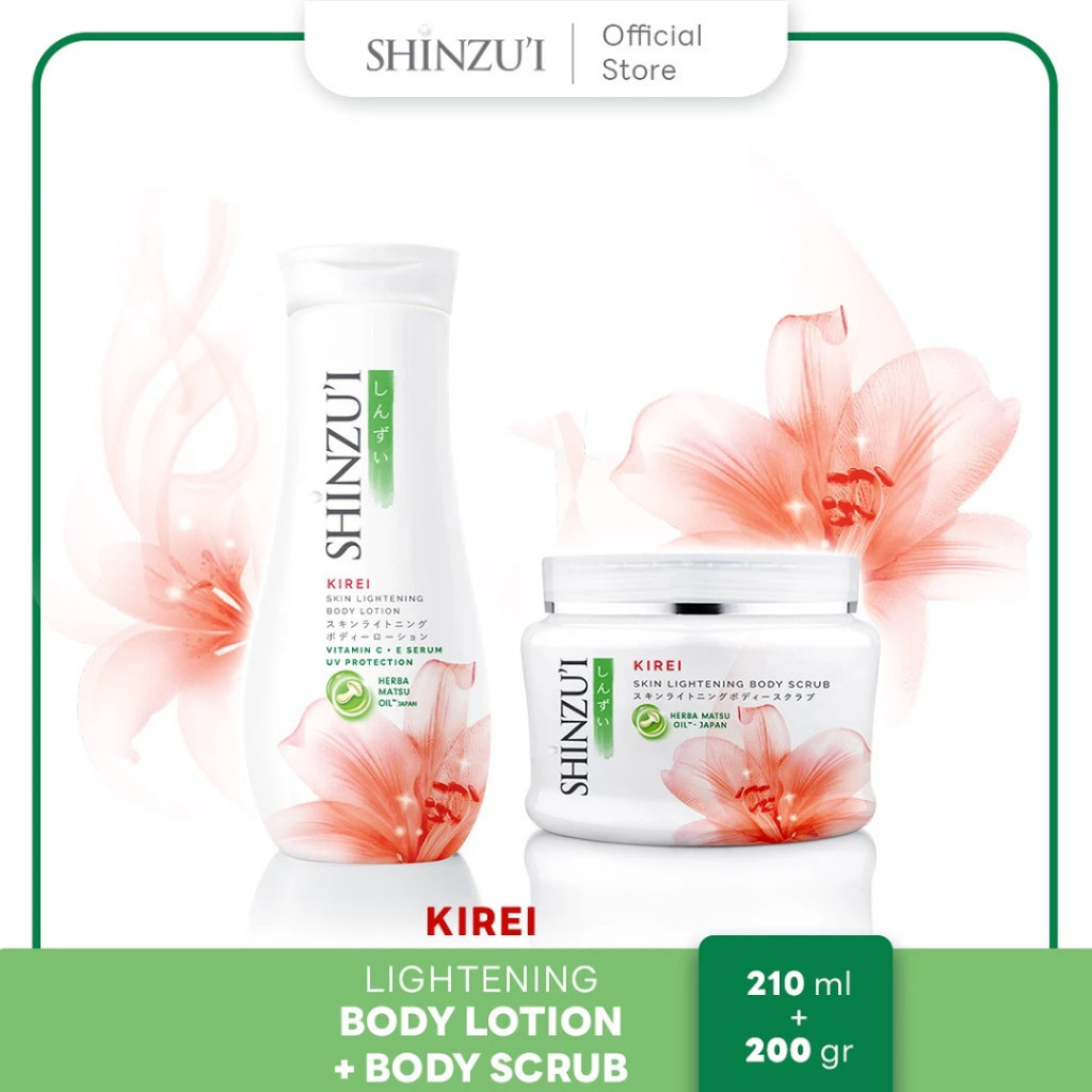 [PAKET HEMAT] SHINZUI Lightening Body Lotion + Body Scrub | 100 +110 mL | 210 +200 mL