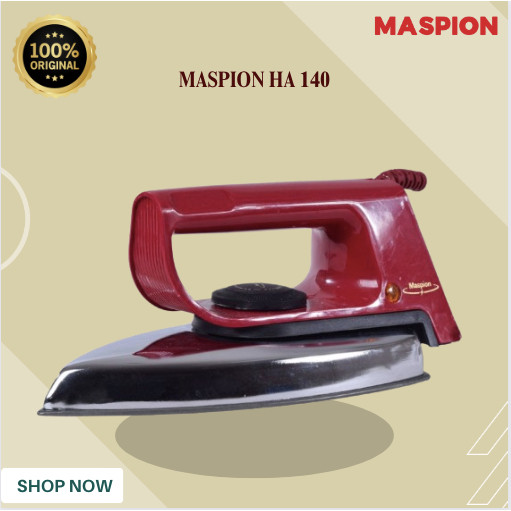 SETRIKA MASPION HA 140 DRY IRON/HA-140/HA 140/HA140/MASPION SETRIKA LISTRIK/ BERGARANSI ORIGINAL