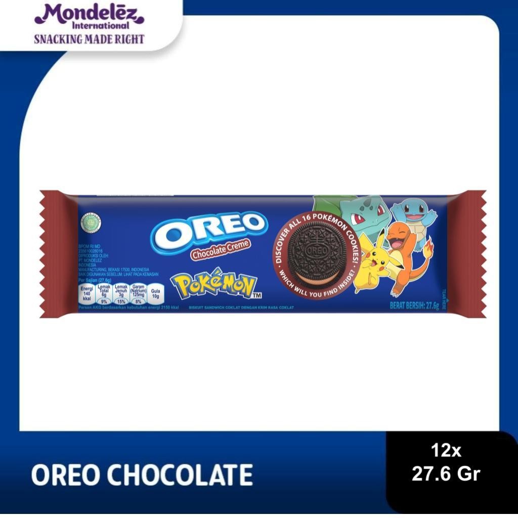 

Oreo Biskuit krim Chocolate 27.6gr x12 pcs - Biskuit Cream Cokelat