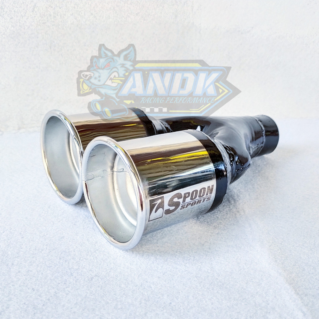 KNALPOT MOBIL RACING SPOON CABANG CHROM SUARA BASS GAHAR ADEM PICK UP SEDANco