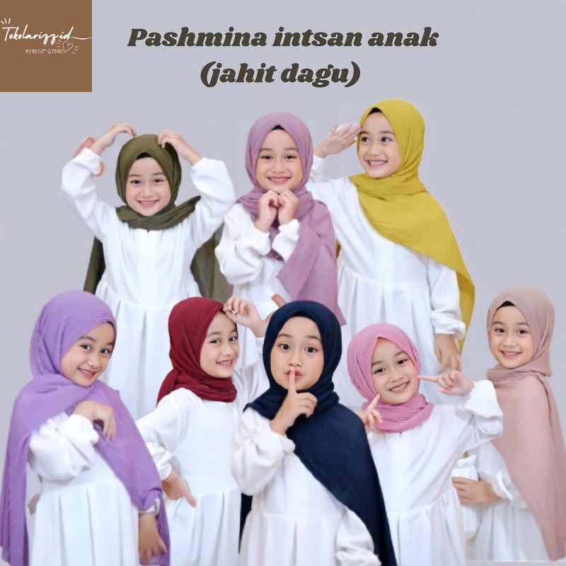 PASHMINA JERSEY INSTAN / HIJAB INSTAN ANAK / PASHMINA INSTAN