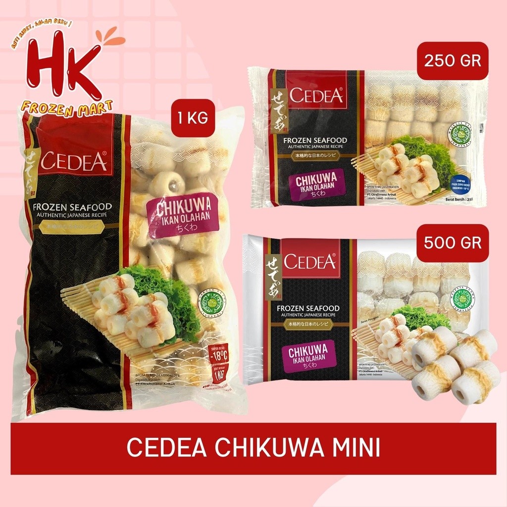 

Cedea Chikuwa Mini 250gr / 500gr & 1 Kg / Paket / Isian Suki Tomyum / HK Frozen Mart