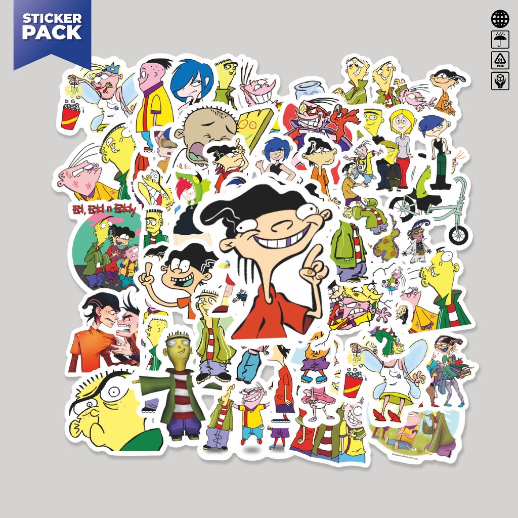

[100PCS]Stiker Pack Sticker Kartun Ed, Edd n Eddy Stiker Aesthetic Vinyl Anti Air Dekorasi Sticker Laptop Buku Journal Koper Helm Casing HP Gitar Helm Skateboard