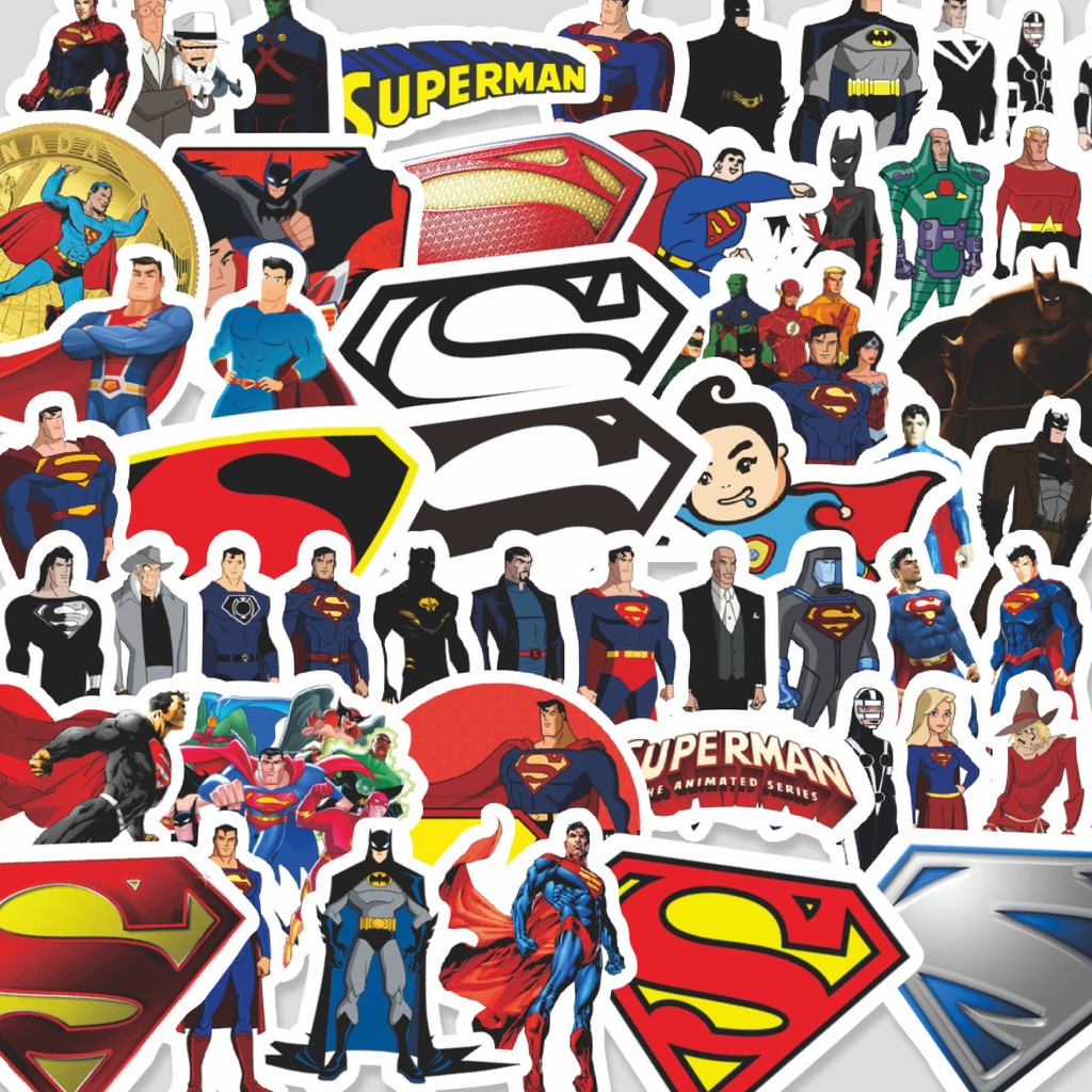 

Stiker Cutting Pack Sticker Kartun Superman The Animated Series Sticker Isi 100Pcs Series Aesthetic Lucu Keren Untuk Koper Bahan Vynil
