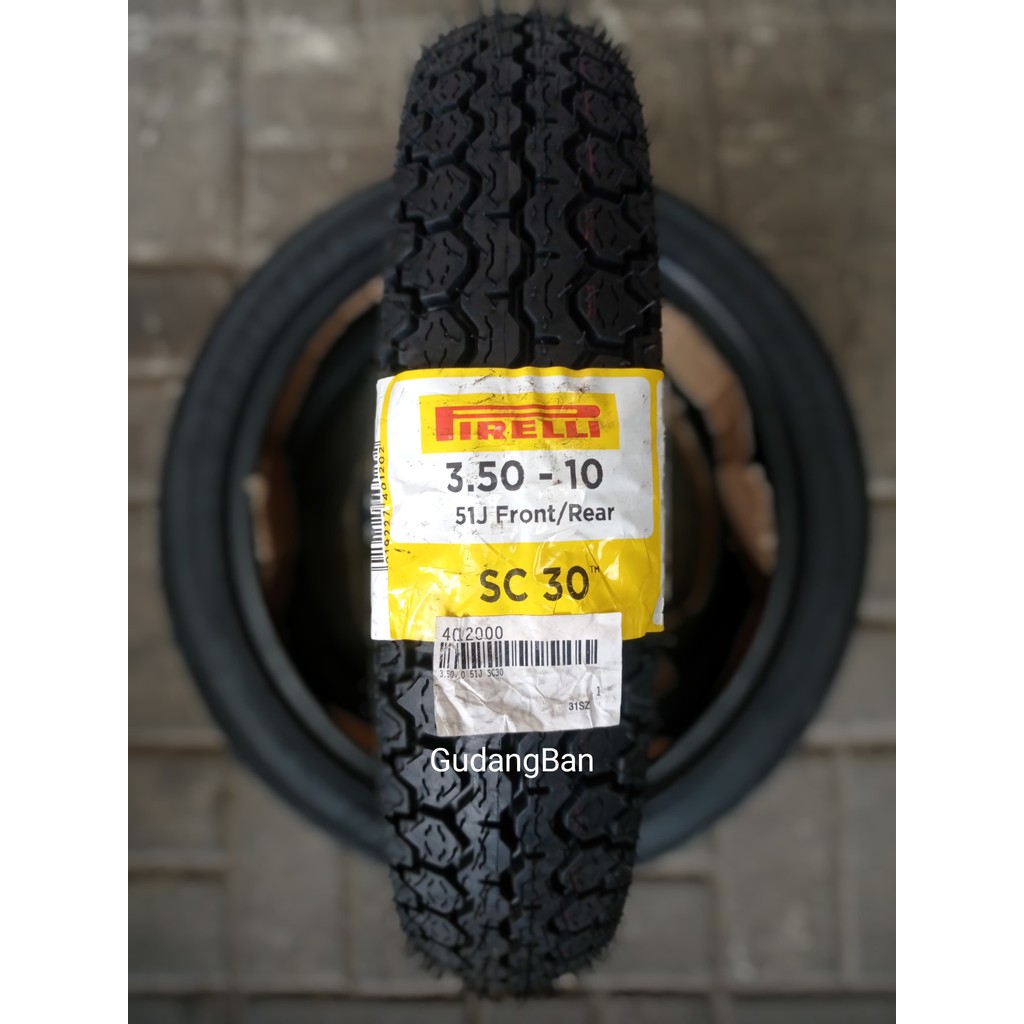 Diskon ( Sc30 - Ring 10 ) Pirelli Sc30 Uk 350 10 Ban Luar Pirelli ( Tubetype )