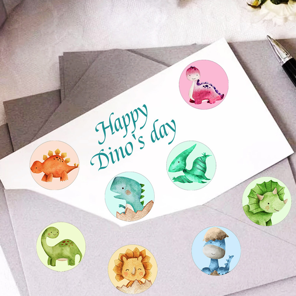 

JAMIN MURAH !!!Geetoy 500Pcs/Roll 8 Gaya BARU Cat Air Tema Dinosaurus Stiker Inspirasional Untuk Anak-anak Paket Hadiah Stiker(BISA LANGSUNG ORDER)