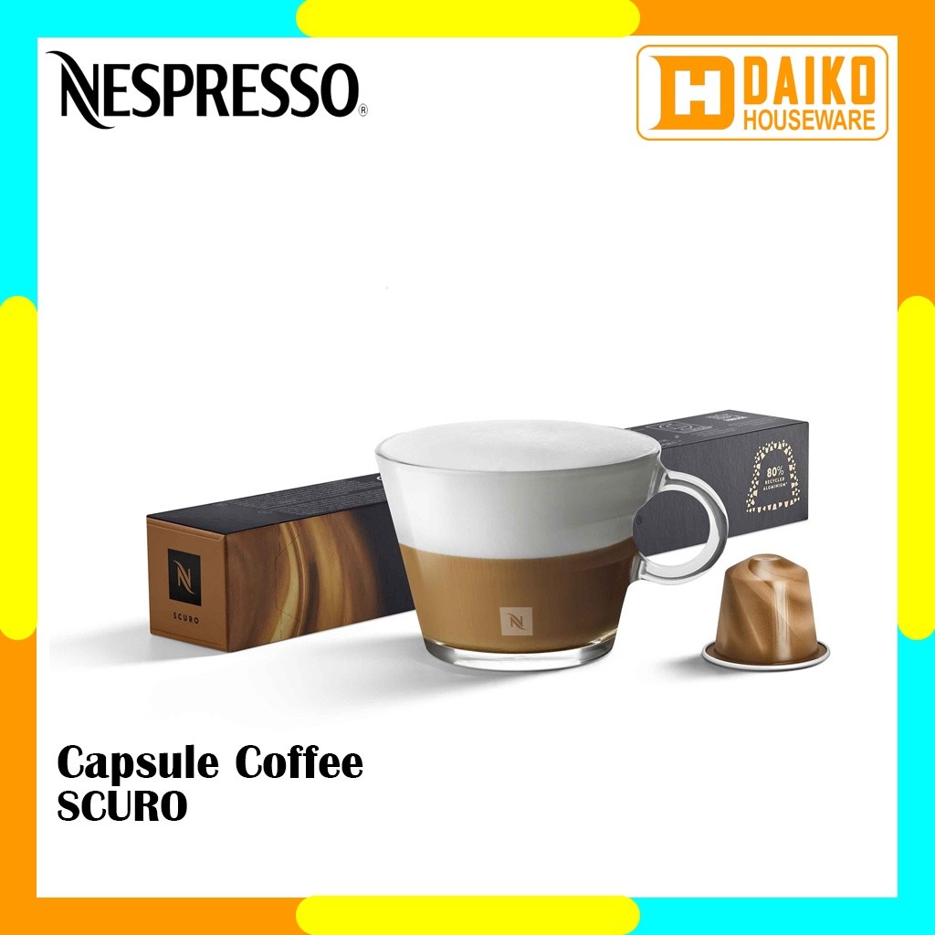 

Capsule Nespresso Scuro Original Nestle Pack - Coffee Barista Creations Kopi Kapsul Expired Panjang