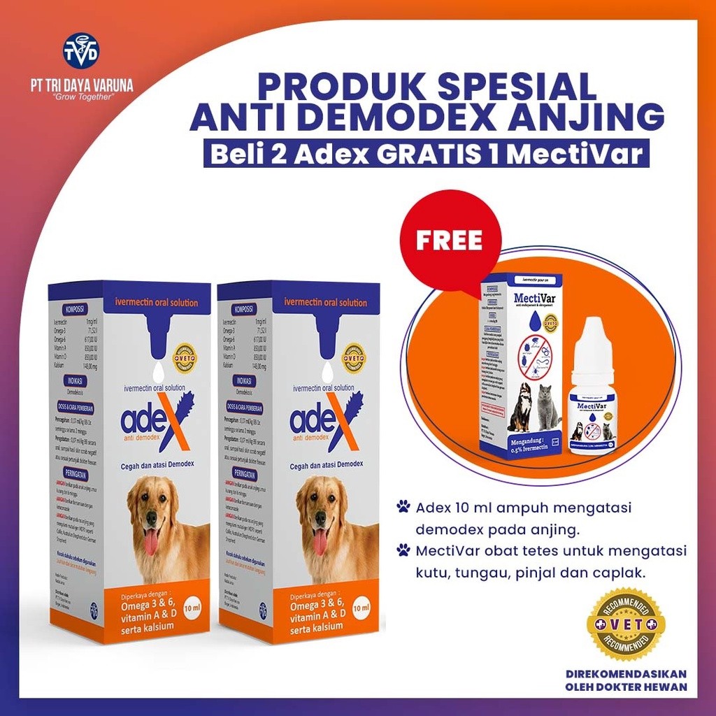 Obat Anti Demodex Gatal Kemerahan Pada Anjing Adex Ampuh