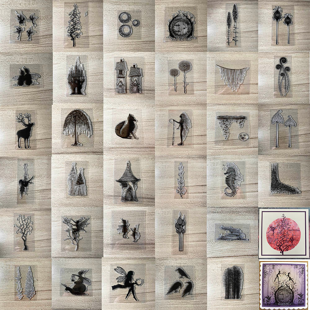 

Clear Silicone Seal for DIY Scrapbooking Card, Fairy Flowers Rubber Stamps, Making Photo Album, Handemade Crafts Decor