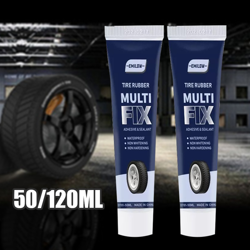 50/120ml Lem Tambal Perbaikan Ban Mobil Motor Lem Ban Mobil Super Kuat Lem Ban Hitam Roda Kendaraan