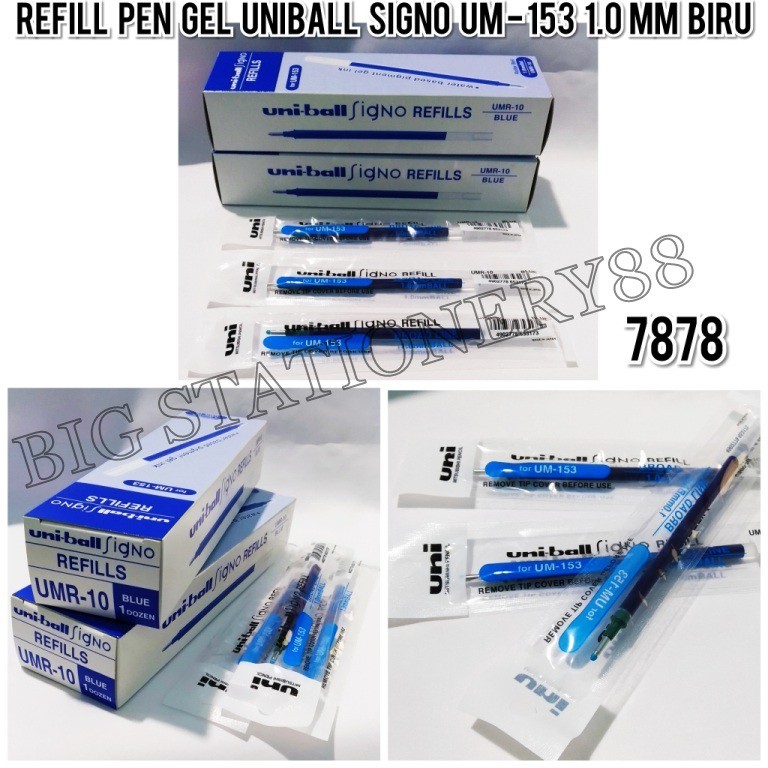 

REFIL TINTA GEL ISI ULANG TINTA PULPEN UNIBALL SIGNO UM-153 1,0MM BIRU