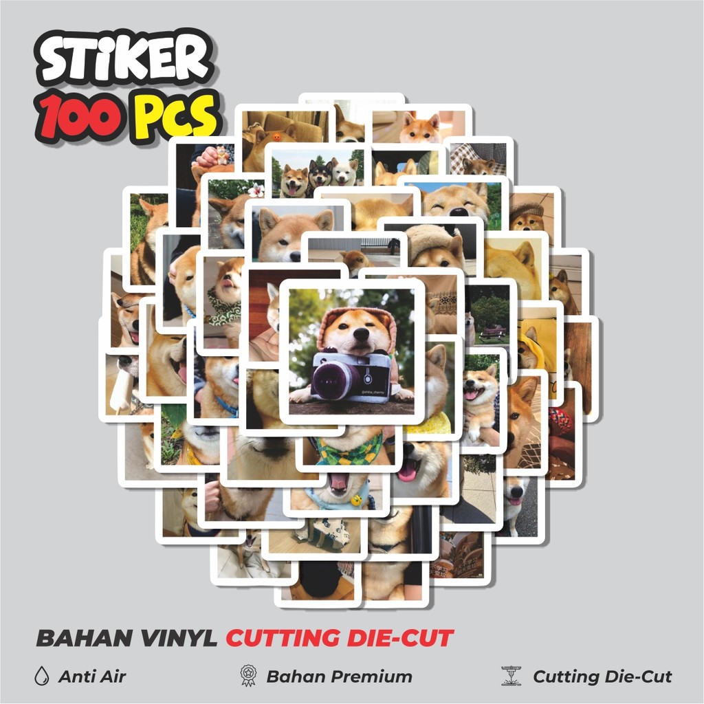 

Terbaru! 50 pcs Stiker Ekspresi Wajah Corgi Shiba Inu Dekorasi Lucu Kreatif untuk Notebook, Skateboard, HP