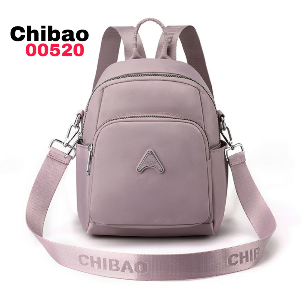 sarmilaayyshopChibao Ori - Tas Ransel Chibao 00520 Nilon Waterproof Tas Ransel Wanita Chibao Origina