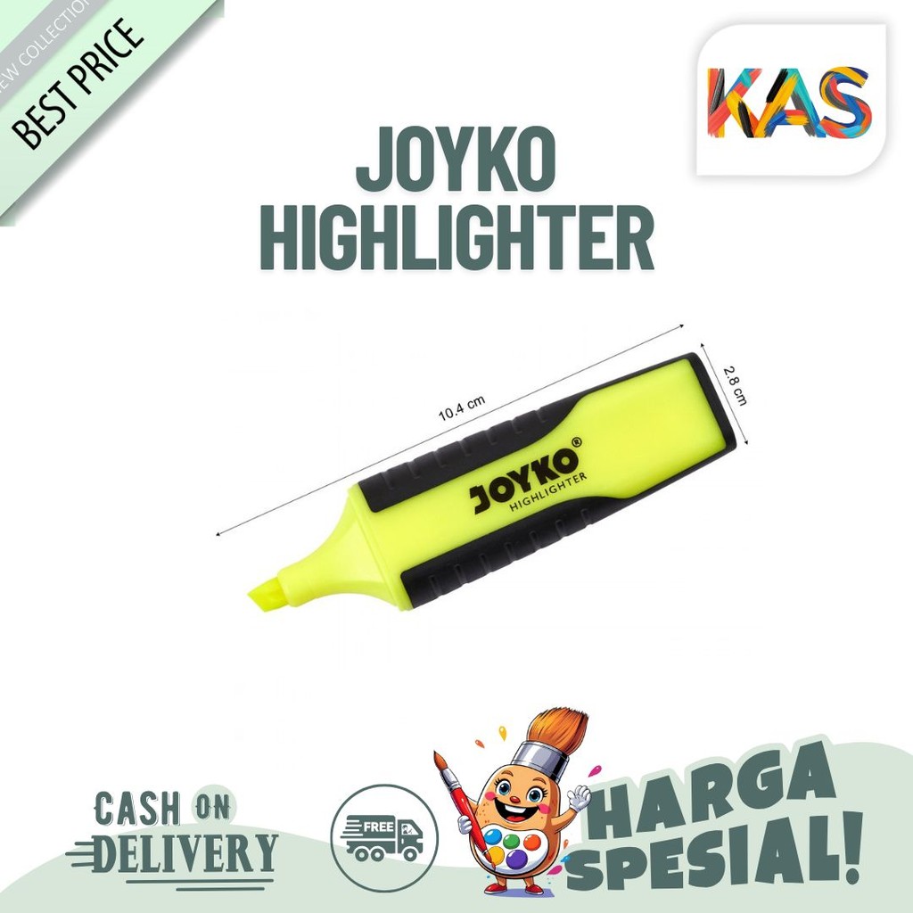 

Joyko Highlighter / Textliner HL 1-5 Tersedia 5 Warna Neon Translucent