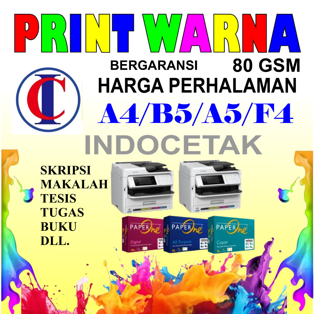 

Print A4 WARNA Murah Dokument / Tesis Laporan Skripsi