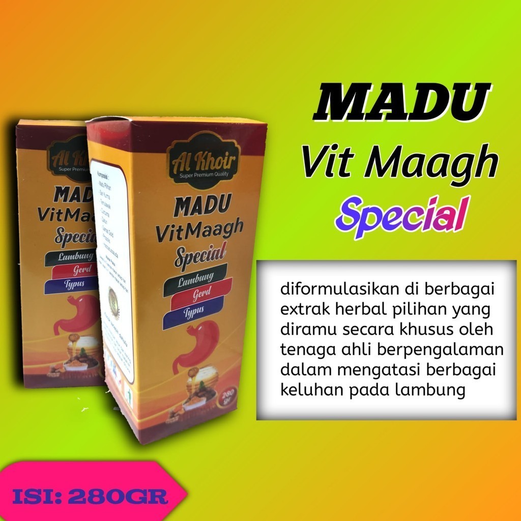 

Al Khoir Vitmaagh Special Madu Sehat LAMBUNG special netto 280gr