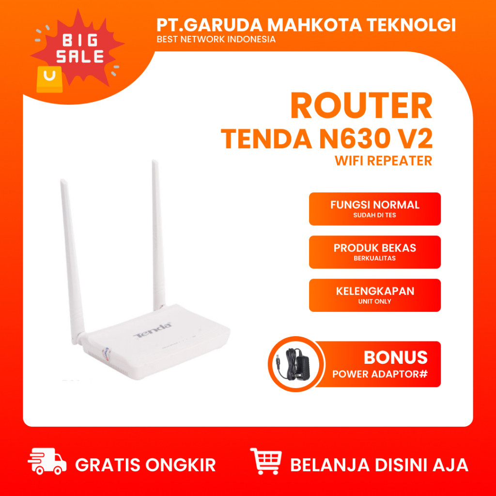 Router Tenda N630 V2 & N300  Wireless Wifi Extender Second