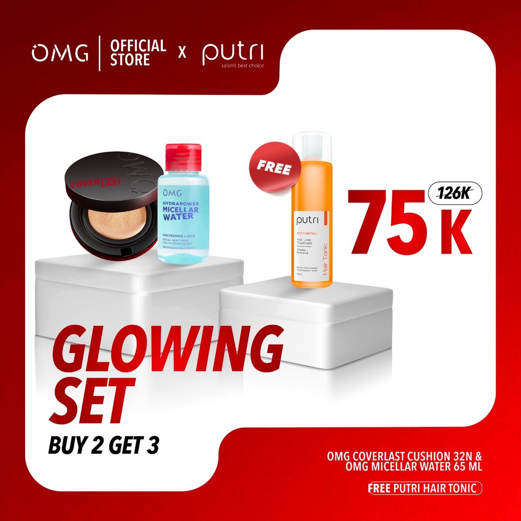 [OMG X PUTRI] LEBIH HEMAT Eksklusif Paket Make Up & Perawatan Diri - Kulit dan Rambut Tampak Lebih G