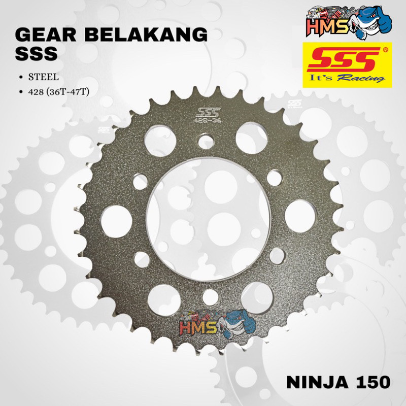 Gir Gear Belakang Sss 428 Kawasaki Ninja RR Ninja R Gir Belakang Sss 428 Ninja Tebal ORIGINAL SSS [ 