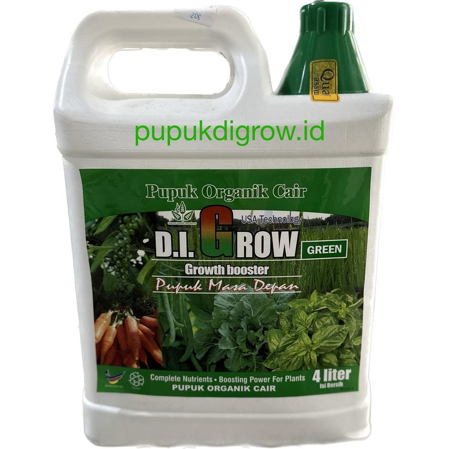Pupuk Organik DIGROW / PUPUK CAIR ORGANIK DIGROW 4 liter Bunga Tanah Daun Tanaman Alami - HIJAU