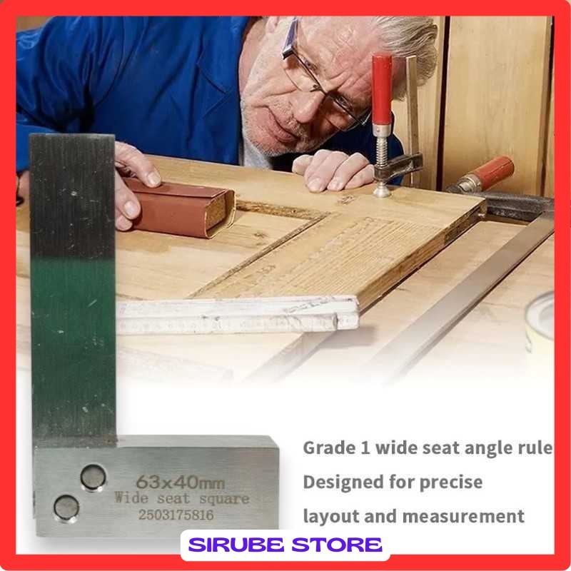 

Penggaris Siku Besi Tukang 90 Derajat Machinist Angle Ruler - TH63