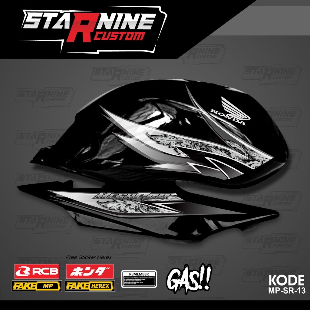 striping megapro primus variasi hologram stiker mp primus